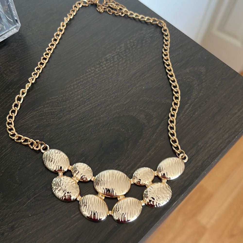 Gold Disc Statement Necklace - Women Jewelry Necklaces